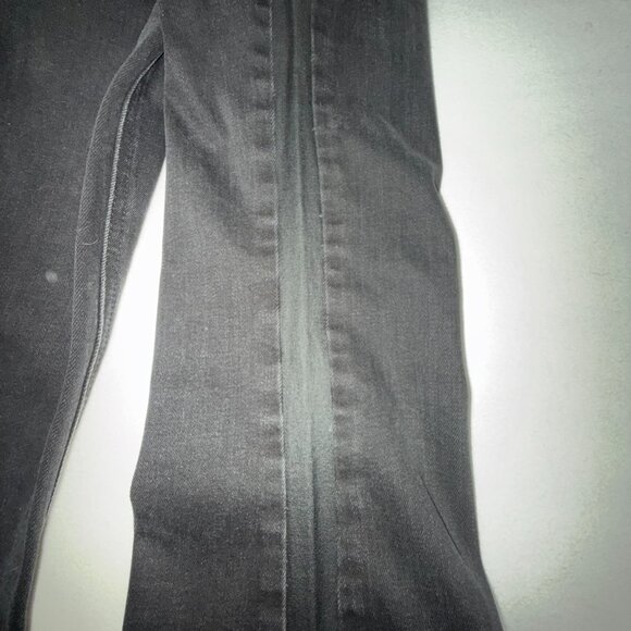 Vervet Blue Black Jeans 24 High Rise Raw Hem Super Flare Stretch Side Panel BOHO - Picture 9 of 16